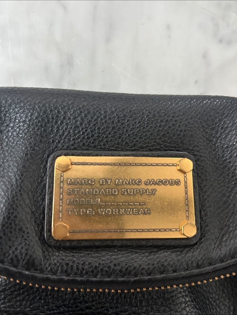 Marc By Marc Jacobs MINI Black Pebbled Leather Crossbody with Gold Hardware - Picture 3 of 12